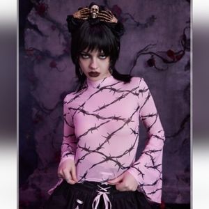 Avril Lavigne x Killstar Sheer Mesh Crop Top